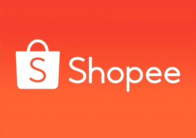 Logo da shoppee com fundo laranja